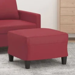 vidaXL Pallar>Fotpall vin 60x50x41 cm konstläder