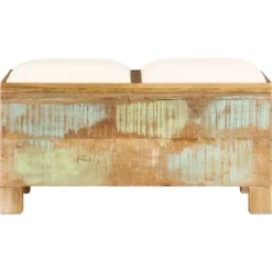 vidaXL Kistor & Koffertar>Förvaringsbänk massivt återvunnet trä 80x40x40 cm