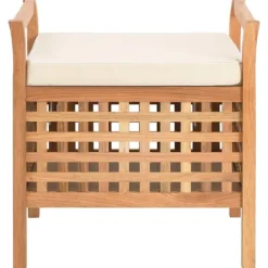 vidaXL Balkongmöbler>Förvaringsbänk 49x48x49 cm massivt valnötsträ