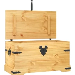 vidaXL Kistor & Koffertar>Förvaringskista mexikansk Coronastil furu 91x49,5x47 cm