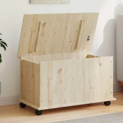 vidaXL Kistor & Koffertar>Förvaringskista på hjul ALTA 73x39,5x43 cm massiv furu