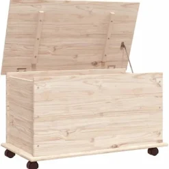 vidaXL Kistor & Koffertar>Förvaringskista på hjul ALTA 73x39,5x43 cm massiv furu