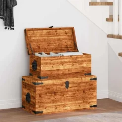 vidaXL Kistor & Koffertar>Förvaringskoffert av mangoträ, 2-set