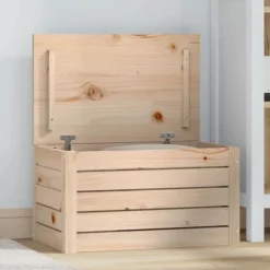 vidaXL Kistor & Koffertar>Förvaringslåda 59,5x36,5x33 cm massiv furu
