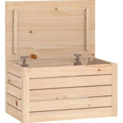 vidaXL Kistor & Koffertar>Förvaringslåda 59,5x36,5x33 cm massiv furu