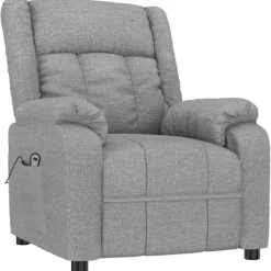 vidaXL Fåtöljer>fåtölj med uppresningshjälp ljus tyg