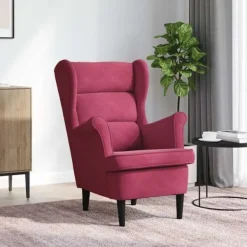 vidaXL Fåtöljer>Fåtölj vin sammet