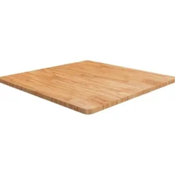 vidaXL Matbord>Fyrkantig bordsskiva ljus 80x80x2,5cm behandlad massiv ek