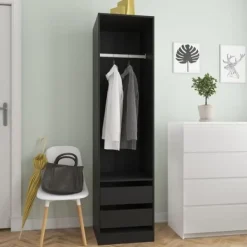 vidaXL Skåp>Garderob med lådor 50x50x200 cm konstruerat trä