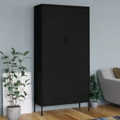 vidaXL Skåp>Garderob 90x50x180 cm stål