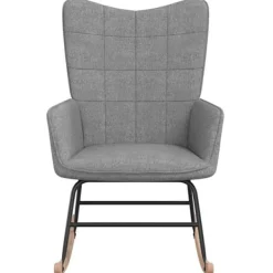 vidaXL Fåtöljer>Gungstol ljus tyg