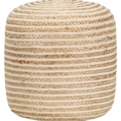 vidaXL Sittpuffar>Handgjord sittpuff 40x45 cm jute