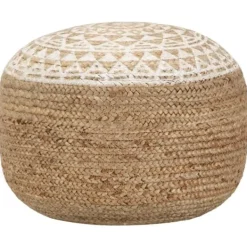 vidaXL Sittpuffar>Handgjord sittpuff 45x30 cm jute