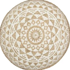 vidaXL Sittpuffar>Handgjord sittpuff 45x30 cm jute