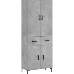 vidaXL Skåp>Högskåp betong 69,5x34x180 cm konstruerat trä