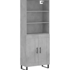 vidaXL Skåp>Högskåp betong 69,5x34x180 cm konstruerat trä