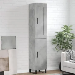 vidaXL Skåp>Högskåp betong 34,5x34x180 cm konstruerat trä