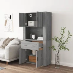 vidaXL Skåp>Högskåp sonoma konstruerat trä