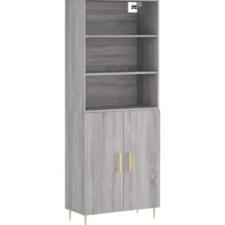 vidaXL Skåp>Högskåp Sonoma 69,5x34x180 cm konstruerat trä