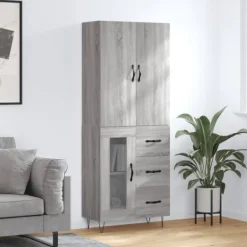 vidaXL Skåp>Högskåp Sonoma 69,5x34x180 cm konstruerat trä