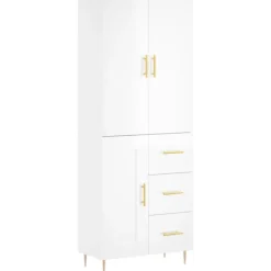 vidaXL Skåp>Högskåp högglans 69,5x34x180 cm konstruerat trä