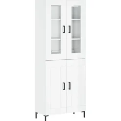 vidaXL Skåp>Högskåp högglans 69,5x34x180 cm konstruerat trä