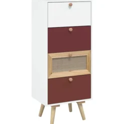 vidaXL Byråer>Högskåp med lådor 40x30x95 cm konstruerat trä