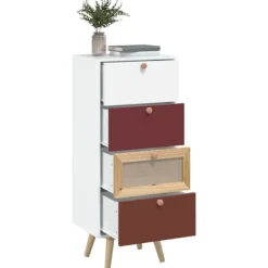 vidaXL Byråer>Högskåp med lådor 40x30x95 cm konstruerat trä