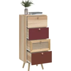 vidaXL Byråer>Högskåp med lådor 40x30x95 cm konstruerat trä