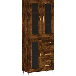 vidaXL Skåp>Högskåp rökfärgad ek 69,5x34x180 cm konstruerat trä