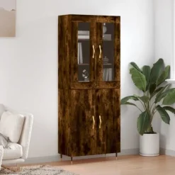 vidaXL Skåp>Högskåp rökfärgad ek 69,5x34x180 cm konstruerat trä