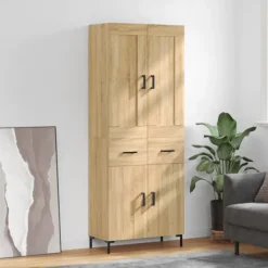 vidaXL Skåp>Högskåp sonoma-ek 69,5x34x180 cm konstruerat trä