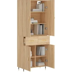 vidaXL Skåp>Högskåp sonoma-ek 69,5x34x180 cm konstruerat trä