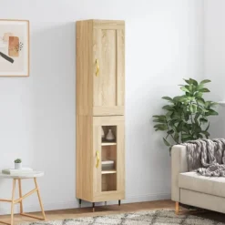 vidaXL Skåp>Högskåp sonoma-ek34,5x34x180 cm konstruerat trä