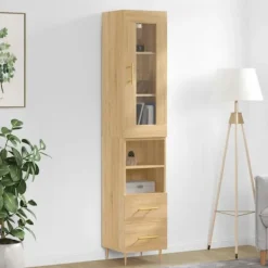 vidaXL Skåp>Högskåp sonoma-ek34,5x34x180 cm konstruerat trä
