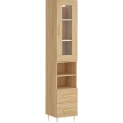 vidaXL Skåp>Högskåp sonoma-ek34,5x34x180 cm konstruerat trä