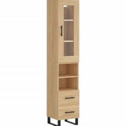 vidaXL Skåp>Högskåp sonoma-ek34,5x34x180 cm konstruerat trä