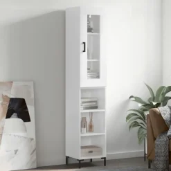 vidaXL Skåp>Högskåp högglans 34,5x34x180 cm konstruerat trä