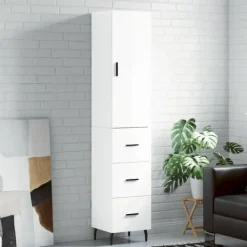 vidaXL Skåp>Högskåp högglans 34,5x34x180 cm konstruerat trä