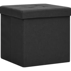 vidaXL Kistor & Koffertar>Hopfällbar förvaringspall konstlinne