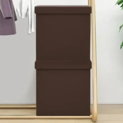 vidaXL Kistor & Koffertar>Hopfällbara förvaringspallar 2 st PVC