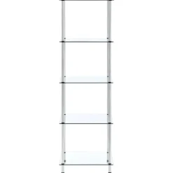vidaXL Hyllor>Hylla 5 hyllplan 40x40x130 cm härdat glas