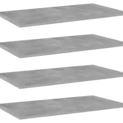vidaXL Hyllor>Hyllplan 4 st betong 40x20x1,5 cm konstruerat trä