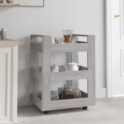 vidaXL Köksö>Köksvagn sonoma 60x45x80 cm konstruerat trä