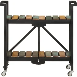 vidaXL Köksö>Köksvagn 87x36x81 cm massivt återvunnet trä