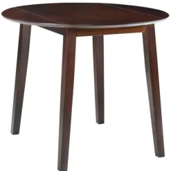 vidaXL Matbord>Klaffbord runt MDF t