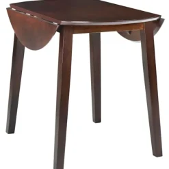 vidaXL Matbord>Klaffbord runt MDF t