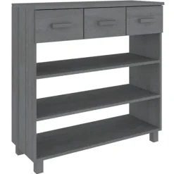 vidaXL Skåp>Konsolbord HAMAR mörk 90x35x90 cm massiv furu
