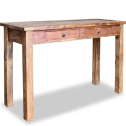 vidaXL Småbord>Konsolbord massivt mahognyträ 123x42x75 cm