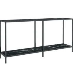 vidaXL Småbord>Konsolbord 160x35x75,5 cm härdat glas